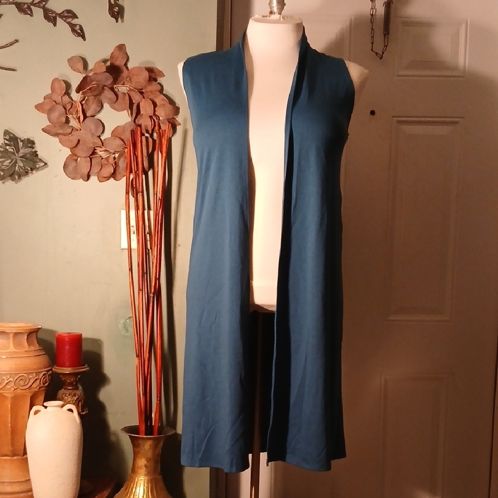 Azules Women's Blue Open Vest